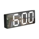 Triline Aynalı Led Dijital Masa Saati Termometre Alarm Takvimli/adpt Siyah