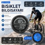 Triline Bisiklet Bilgisayarı Km Saati Hız Ve Mesafe Ölçer Su Geçirmez Ledli Lcd Ekranlı Kablolu Siyah