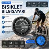 Triline Bisiklet Bilgisayarı Km Saati Hız Ve Mesafe Ölçer Su Geçirmez Ledli Lcd Ekranlı Kablolu