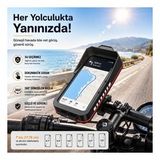 Triline Bisiklet Motosiklet Gidon Telefon Tutucu Çanta Dokunmatik Ekranlı Montaj Aparatı Su Geçirmez
