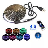 Triline Bluetooth Tv Arkası Rgb Usb Şerit Led Aydınlatma 16 Renk Vitrin