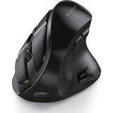 Triline Bluetooth+2.4g Kablosuz Dikey Ergonomik Şarj Edilebilir Sessiz Mouse - Siyah