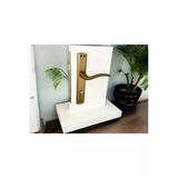 Trim Mat Antik Sarı Aynalı Yale Çelik Kapı Kolu Sağ Elle Açılır Tek Taraf (Kilit Hariçtir)