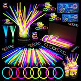 Trimming Shop-Mağaza Glow Parti Malzemeleri, Doğum, Düğün Favors, Karışık Renkli Işık Stick, 200pcs Bilezikler Bilek Bandı Neon Kolye Sticks Kırpma