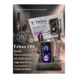 Trina 09 Manikür Pedikür Seti - 6 Başlık - 45.000 Devir /Kozmetik126 XX Tırnak Temizleme Fırçası Hediye