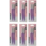 Trina Profesyonel 2'Li Kaş Usturası 6 Paket Set - Azulen