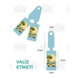 Trink Çanta Desenli Silikon Valiz Ve Bavul Bagaj İsimlikli Etiket * 2 Adet * Vespa