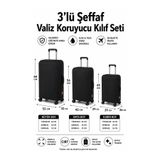 Trink Çanta - Likralı Kumaş Valiz Koruyucu Kılıf Ve Bavul Kılıf - 3'l ü SET ( Büyük +Orta + Kabin ) * KUMAŞ *
