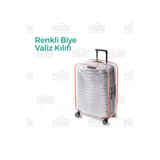 Trink Çanta Şeffaf Valiz Kılıfı Ve Bavul Koruyucu Kılıf Renkli Biye