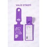 Trink Çanta Valiz Etiketi ve Bavul Etiketi 1 Adet Tek Ebat LİLA