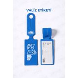 Trink Çanta Valiz Etiketi ve Bavul Etiketi 1 Adet Tek Ebat MAVİ