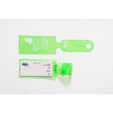 Trink Çanta Valiz Etiketi ve Bavul Etiketi 2 Adet * Neon Renk Pvc * YEŞİL - Tek Ebat - Açık Yeşil
