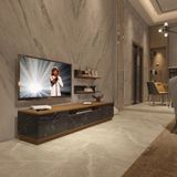 Trio 4s Mdf Tv Ünitesi Tv Sehpası - Ceviz - Siyah Mermer - Ceviz - Siyah Mermer