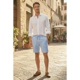 trio resort store erkek keten şort (açık mavi, 36)