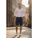 trio resort store erkek keten şort (lacivert, 32)