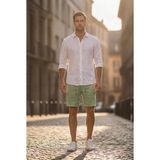 trio resort store erkek keten şort (yeşil, 36)