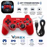 Trio Tr-903 Ps3 Uyumlu Kablosuz Oyun Kolu Çift Titreşim Wireless Controller Usb Şarjlı