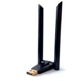 Trıo W136 300 Mbps Kablosuz Wifi Adaptör, Çift Antenli Wifi Adaptör, Wifi Dongle (Win10/11 Tak Çalıştır)