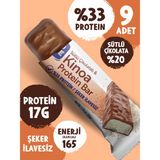 TrioMove Çikolata Kaplamalı Protein Bar - Kinoa ve Sütlü Çikolatalı, %33 Protein, 50 G x 9 Adet - 1 Adet