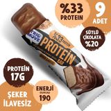 TrioMove Çikolata Kaplamalı Protein Bar - Kurabiyeli ve Sütlü Çikolatalı, %33 Protein, 50 G x 9 Adet - 1 Adet