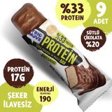 TrioMove Çikolata Kaplamalı Protein Bar - Muz ve Sütlü Çikolatalı, %33 Protein, 50 G x 9 Adet - 1 Adet