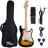 Trion TGP-112-SB Aksesuar ve Amfi Dahil Sunburst Elektro Gitar Seti - Renk - Çok Renkli