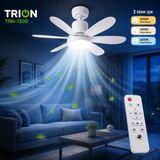 Trion TRN-1300 Kumandalı LED Tavan Vantilatörü (E27 Duyuyumlu) + 27 Duy