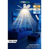 Trion TRN-1300 Kumandalı LED Tavan Vantilatörü (E27 Duyuyumlu) - Beyaz