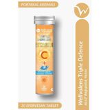 Triple Defense Efervesan Tablet 1000 Mg C Vitamini Çinko D3 Portakal Aromalı 20 Tablet
