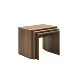 Trıple Zigon Sehpa - Koyu Ceviz (Oslo Ceviz) 55X47x40 Cm (Gxyxd) Teşhir