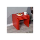 Triple Zigon Sehpa Shp-103-Kk-1 Kirmizi