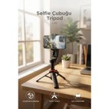 Tripod Çok Amaçlı 360 Derece Kumandalı Mini Selfie Çubuğu L10 Siyah