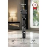 Tripod Çok Amaçlı Led Işıklı Kumandalı Gimbal Selfie Çubuğu Q18 Siyah
