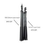 Tripod Kamera Işık Ayağı Döküm Demir 940 G Fotoğraf Makinesi Kamera 70 CM-210 cm Açılabilir Katlanabilir Tripod Yayıncı Vlog Youtuber Işık Tripod Ayağı TR8806 - Çok Renkli