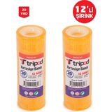 Tripod Kırtasiye Şeffaf Bandı 20 Yard Tripod P-5280 12LI Paket