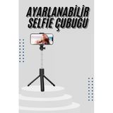 Tripod Selfie Çubuğu Bluetooth Kumandalı Kablosuz Led Işıklı P121830s4304