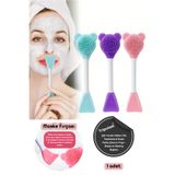 TRİPULAM Çift Taraflı Silikon Yüz Temizleme & Siyah Nokta Çıkarıcı Spatula ve Fırça – Maske ve Peeling