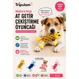 TRİPULAM Örgülü Peluş Köpek Oyuncağı – At Getir Çekiştirme Oyuncağı Küçük Irk Köpekler ve Kediler İçin