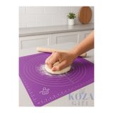 TRİPULAM Yapışmaz Silikon Hamur Açma Matı 40x50 cm | Ölçekli, Kaymaz, Esnek Pasta ve Kurabiye Matı