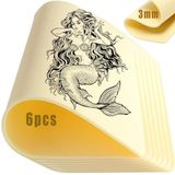TRIRITE 6 Adet 4 mm Dövme Cilt Uygulama Kiti, 11,8 x 8,3 inç Kalın Boş Silikon Sahte Cilt 2 Adet Dövme Şablonu, Yeni Başlayanlar ve Deneyimli Dövme Sanatçıları için
