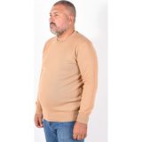 Trist Star Büyük Beden Camel %100 Pamuk Bisiklet Yaka Erkek Kazak TRIST-2101 - 5XL