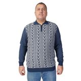TRİST STAR Büyük Beden Erkek%100 Pamuk Polo Yaka Fermuarlı Kazak - Modern ve Şık Tasarım