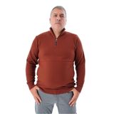 TRİST STAR Büyük Beden Erkek%100 Pamuk Triko Kazak - Fermuarlı Dik Yaka, Pirinç Örgü Şıklığı ve Konfor Bir Arada TRIST-2113