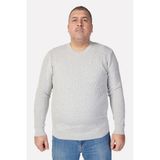 Trist Star Büyük Beden GRI Pamuklu Erkek Kazak Bisiklet Yaka Günlük Kullanım İçin - 3XL