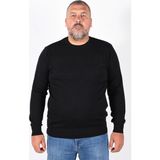 Trist Star Büyük Beden Lacivert %100 Pamuk Erkek Kazak Bisiklet Yaka Uzun Kol - 3XL