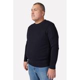 Trist Star Büyük Beden LACİVERT Pamuklu Erkek Kazak Uzun Kol Bisiklet Yaka Günlük Stil - 3XL - Lacivert