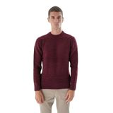 TRİST STAR Erkek Baklava Desenli Triko Kazak TRIST-5332, Bordo - L