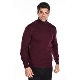 TRİST STAR Erkek Balıkçı Yaka Triko Kazak Trist-1105, Bordo - M