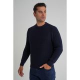 Trist Star Erkek Bisiklet Yaka Selanik Saç Örgülü Yün Kazak TRIST-5352 - Lacivert - 2XL