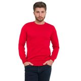 TRİST STAR Erkek Bisiklet Yaka Triko Kazak Trist-1101, Kırmızı - 2XL